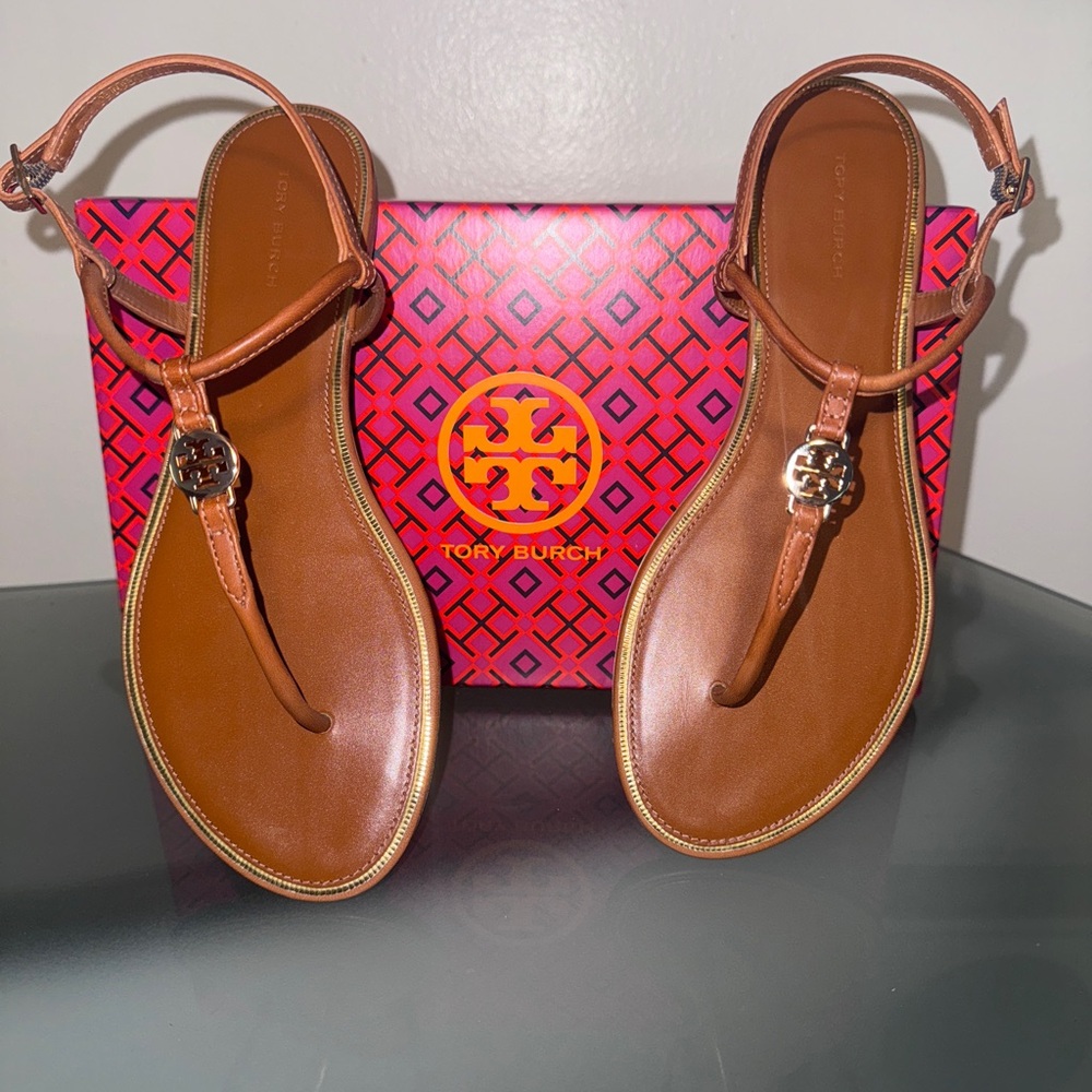 Tory Burch Emmy Sandal Bourbon - Picture 5 of 13